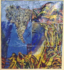 The Other America, 50 x 40 cm, mix media on wood, 1997