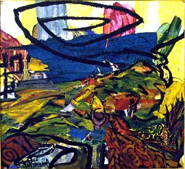 wind, 50 x 40 cm, mix media on canvas, 1997