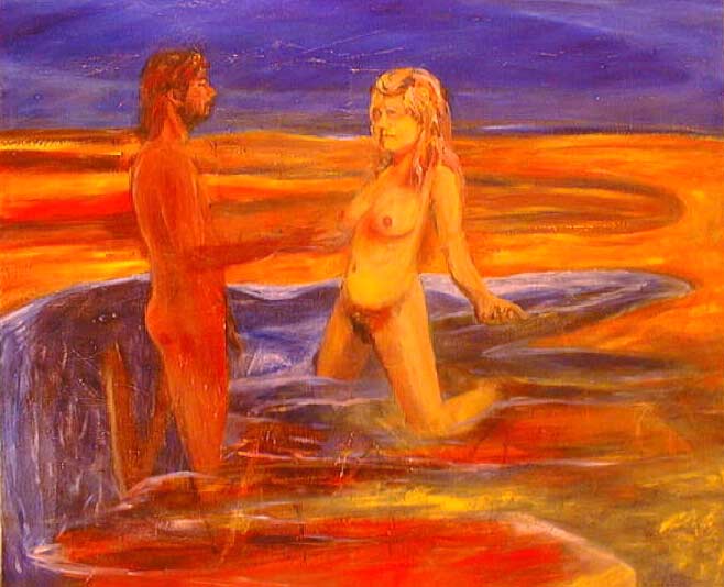 Relation, 120 x 140 cm, Acryl and Oil on canvas, 4800 DM, 1998