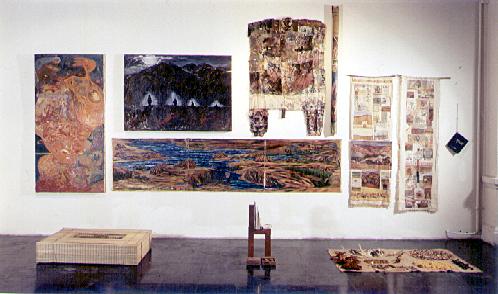La Cerca del Quinto Centenario, mix media installation by the artist group La Preciosa Nativa, 1992